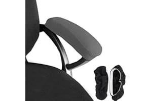 Melaluxe 2 Pieces Polyester Removable Office Chair Armrest Covers Arm Rest Slipcovers (Grey)