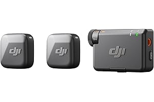 DJI Mic Mini (2 TX + 1 RX), Detail-Rich Audio, Wireless Lavalier Microphone for Camera/Android, 2-Person Vlog, Team Production
