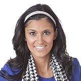 Hipsy 3pk Women's Adjustable NO SLIP Skinny Bling Glitter Headband Multi Pack