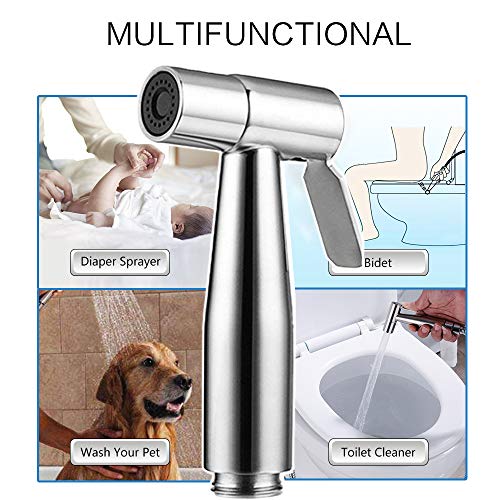 Handheld Bidet Sprayer for Toilet Cloth Diaper Sprayer Portable Pet Shower Toilet Water Sprayer Seat Bidet Attachment… - Image 4