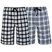 Hanes Men's  Big Men's Woven Stretch Pajama Shorts  2 Pack Grey  Black X-Large primary