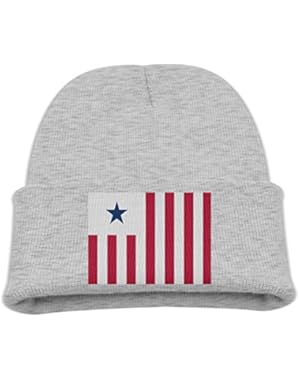 Flag Of Liberian Kid's Hats Winter Funny Soft Knit Beanie Cap children Unisex