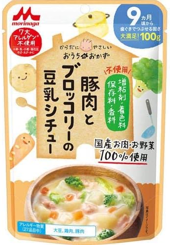 Amazon 森永 おうちのおかず 豚肉とブロッコリーの豆乳シチュー 9ヶ月頃から 森永乳業 ごはんのベビーフード 通販