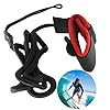 Generies Surfboard Leash, 10ft Leash mit Fußschlaufe Klettverschluss für Board Surfboard(Rot + Schwarz)