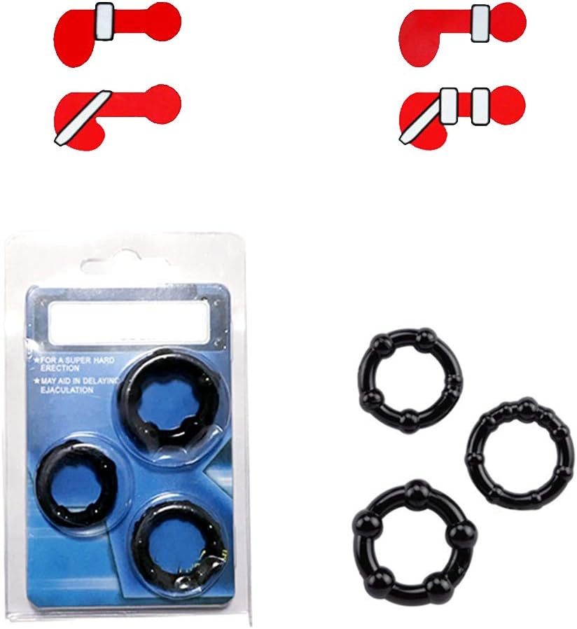 Delay Band Toy Training Bands for Men Women Couple Flexible Silicone 3 pcs Set hs1-5