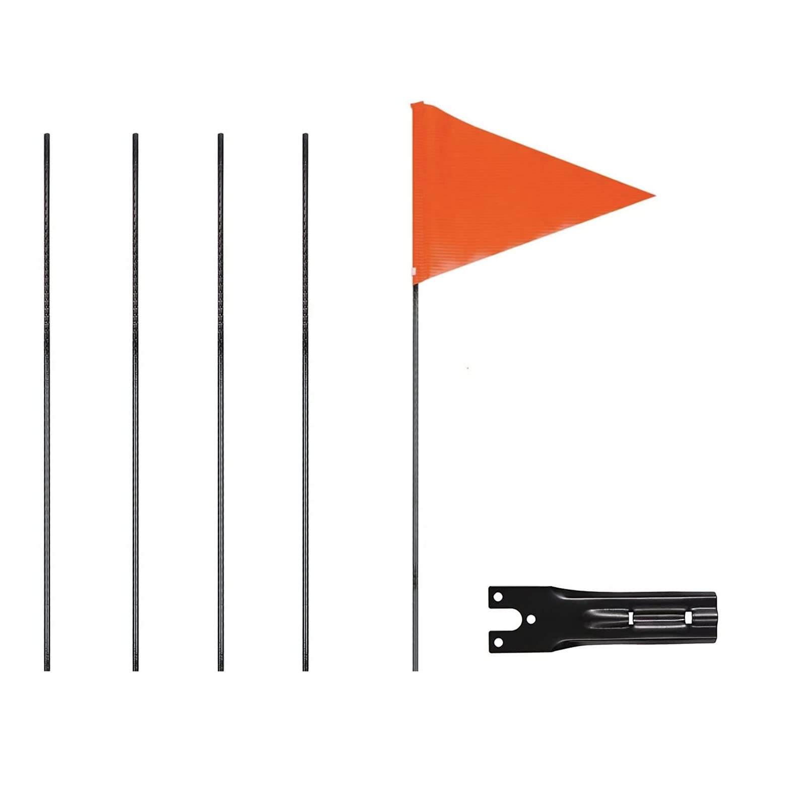 Photo 1 of Bike flag Adjustable height fiberglass pole Safety sign High visibility for electric bikes Golf carts Bicycle Flags?Red?