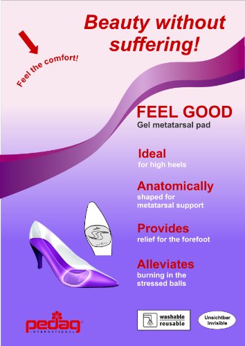 Pedag Feel Good Gel Metatarsal Pad and Forefoot, Clear, One Size Fits All