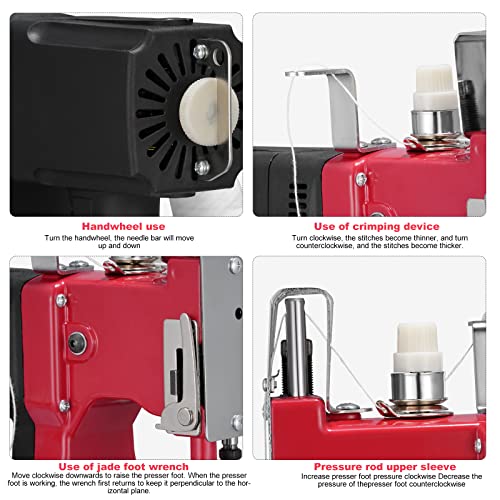 Kotsy 220 V Sewing Machine for Bags 2 Seconds/Bag, Sewing Machine for Bags/Fabric/Rice/Paper/Plastic Bags for Sewing Bags