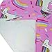 YIFONTIN Beach Towel for Kids Velvet Terry Blanket Throw 24x48 inches 100% Cotton for Bath Swimming Travel Camping and Picnic, Unicorn Pink.