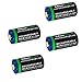 4 Pack EdisonBright EBR65 rechargeable CR123A type 16340 RCR123A 3.7v protected li-ion 650mAh batteries with Nitecore i4 home/car battery charger bundle