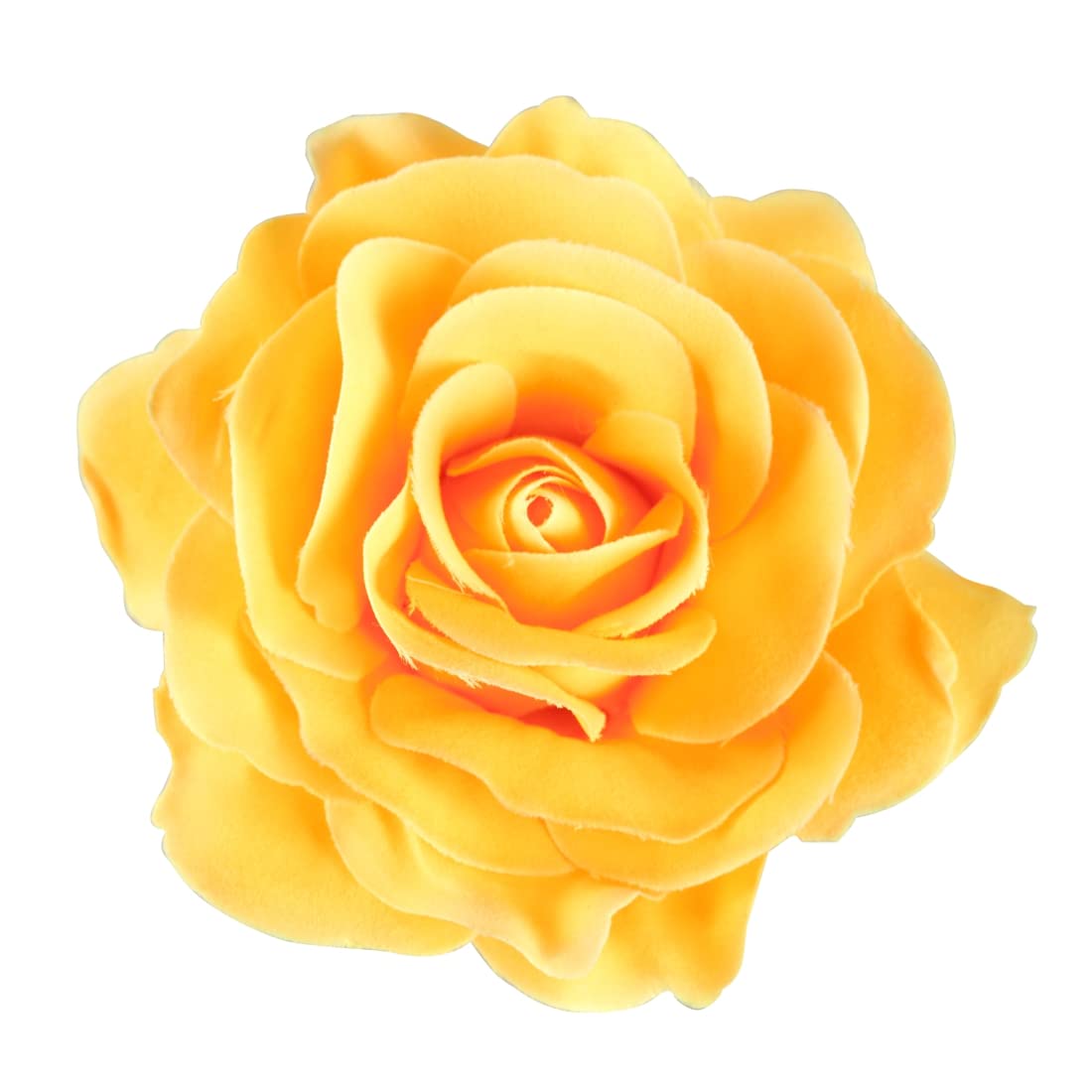 Photo 1 of BinaryABC Artificial Rose Flower Hairpin Hair Clips,Flower Brooch for Women Party (Yellow)