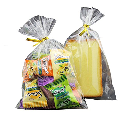 Cellophane Bags 200 PCS Clear Cello Treat Bags Party Favor Bags for