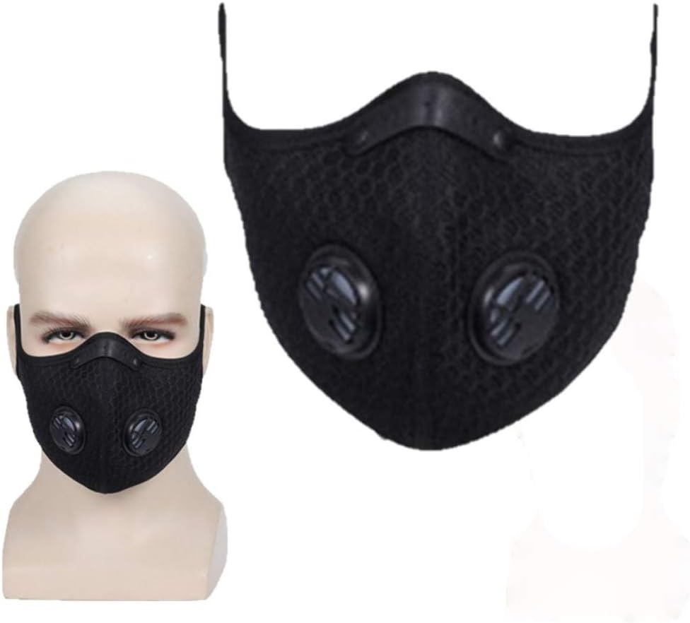 Dust Face Mask Reusable Washable Activated Carbon Air Pollution Dustproof Respirator Safety for Running,Cycling,Outdoor Activities