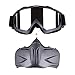 Motorcycle Goggles Mask Detachable, Harley Style Protect Padding Helmet Sunglasses, Road Riding UV Motorbike Glasses (Grid)