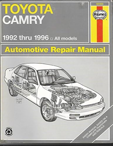 Toyota Camry Automotive Repair Manual: 1992 Through 1996 (Hayne's Automotive Repair Manual)