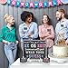 Katie Doodle Baby Gender Reveal Party Supplies Kit [51 Piece Set] Decorations Games Boy or Girl Photo Props Centerpiece | Includes: 50 Team-Boy Team-Girl Stickers & 1 Sign (8x10),