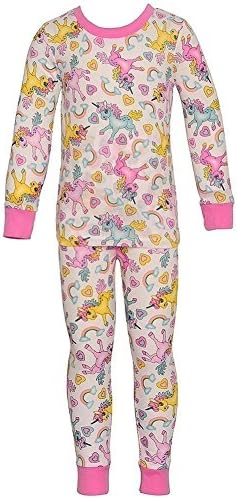 Mon Petit Baby Girls Multi Unicorn Print Long Sleeve 2 Pc Pajama Set 18M