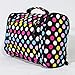 Cosmetic Bag - MakeUp Organizer - Lightweight Hanging Toiletry Travel Bag with Multiple Compartments in Polka Dot, Durable, Stylish & Fun