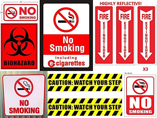 eSplanade Caution Watch Your Step Sign Sticker Decal - Easy to Mount Weather Resistant Long Lasting Ink Size (13.78" x 3.15")