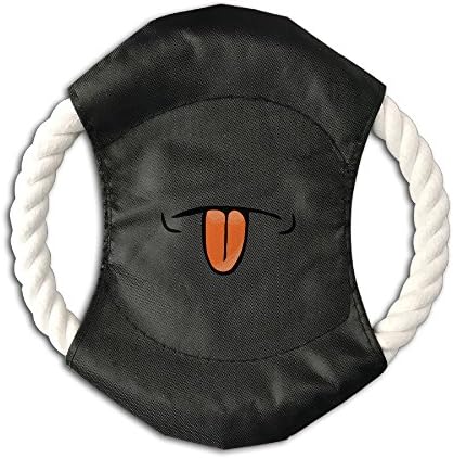 ROLANDO ALVARAD Funny Lips Pet Dog Cat Puppy Interesting Colorful Canvas Frisbee Flying Discs Toy Flying Tug Rope For Playing Outdoor Training Tool