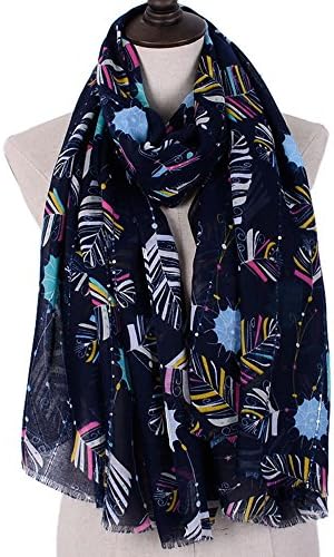 Spring Scarf for Women Long Blanket Scarves Lightweight Fashion Black Scarf