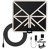 TV Antenna HD Antenna Indoor Digital Amplified - 50 Miles Range HDTV Antenna with Stand - 10ft Coax Cable