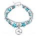 Wave Blue Starfish Silver Turtle Anklet Multi-layer Turquoise Charm Beads Sea Bench Handmade Boho Anklet Foot Jewelry Gifts for Women