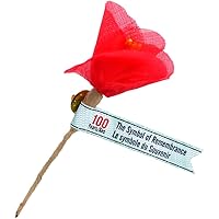 The Royal Canadian Legion Commerative Poppy Flower 100th Anniversary Pin