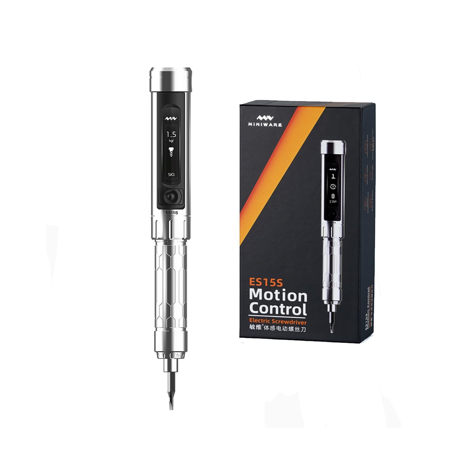 TOOLSAVING ES15S Electric Screwdrivers Set Original Cordless Micro Precision Screw Driver with 24 Magnetic Bits LED Lights Type C USB Mini Repair Tool Kit