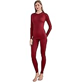 Jumda Thermal Underwear for Women Set, Fleece Lined Base Layer Women Top Bottom, Anti Odor Long Johns & Sleeve Shirt