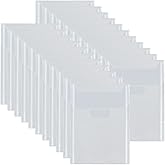 GORGECRAFT 50Pcs Die Storage Pockets Stamp Pocket Bags Resealable Clear Plastic Die Cuts Envelope Pockets Craft Organizer Holder Bag for File Album Embossing Stamp Scrapbooking Storage (7 x 5 Inch)