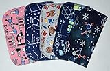 2 Ply World Of Science Flannel Washable Kids Lunchbox Napkins 8x8 inches 5 Pack - Little Wipes (R) Flannel
