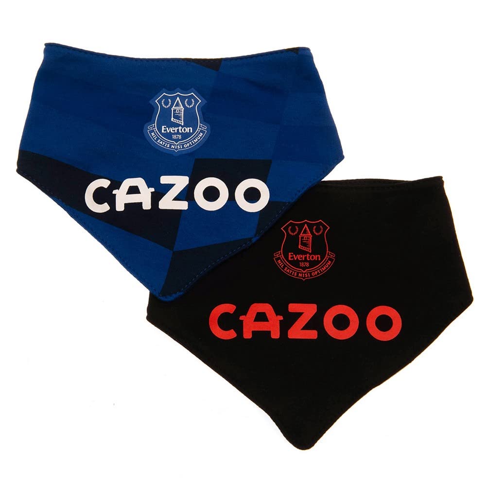 Everton F.C. 2 Pack Bibs Official Merchandise, Multicolour, One size fits all