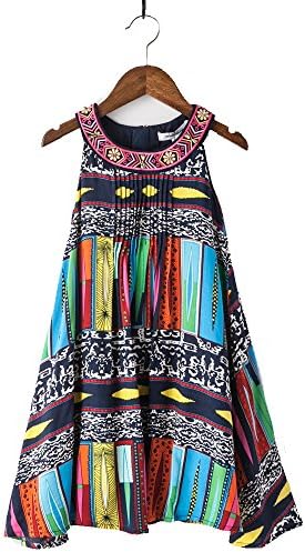 childdkivy Girls Summer Dress Toddler Girls Bohemian Dresses Princess Costume (10 height 51.2-53.1 Inch, 1643)