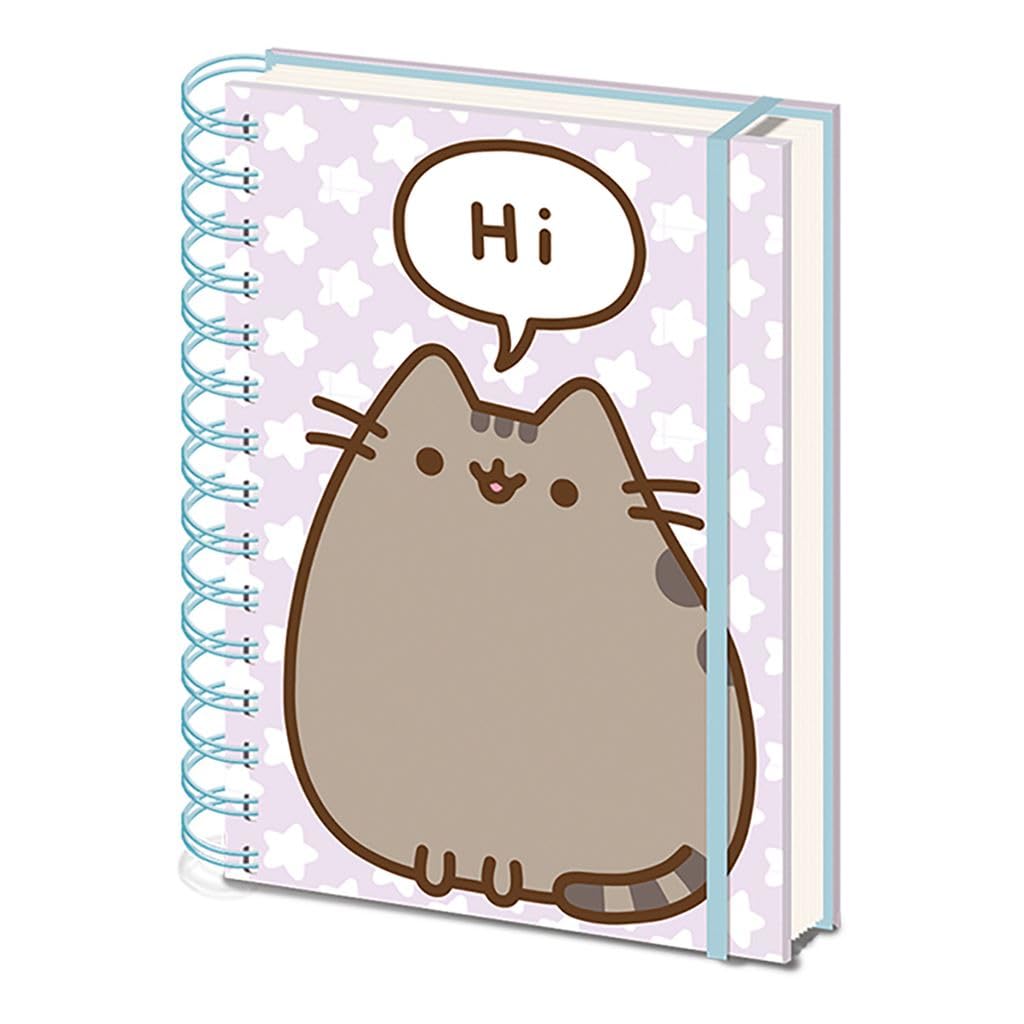 Pyramid International, Pusheen (Pusheen Says Hi) A5 Wiro Notebook – Adorable and Practical Notebook for Fans of Pusheen, One Size