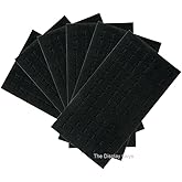 TheDisplayGuys - 6-Pack Deluxe Black Velvet Jewelry Ring Display Foam Pad Insert - 72 Slots Holder - 14x7 Full Size