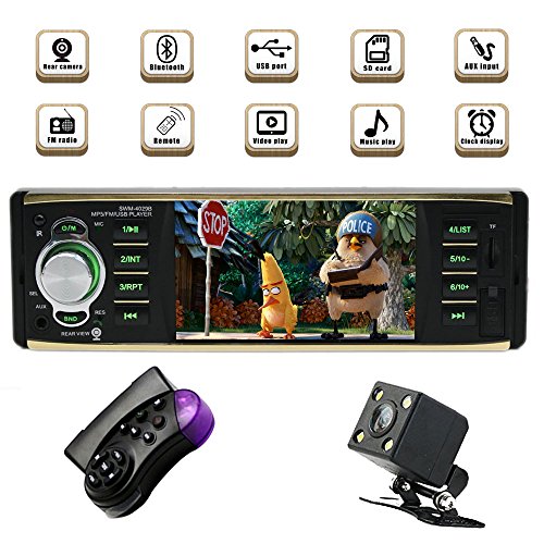 Single din bluetooth car stereo with usb/sd/aux/fm car …