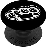 Brass Knuckles Blackwork Minimal PopSockets Adhesive PopGrip