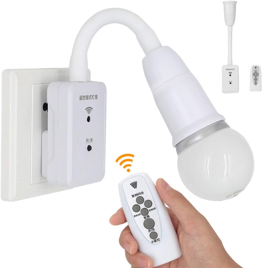 Smart LED Remote Plug in Flexible Wall Light E27 Screw Socket LED Bulb