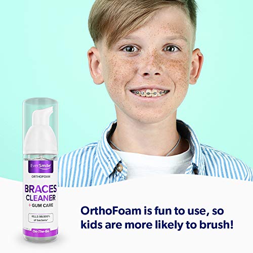 OrthoFoam Braces Cleaner Cleans Under Metal, Ceramic or Clear