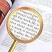 10X Handheld Magnifier with Metal Handle High Clarity Reading Magnifying Glass for Book Newspaper Maps fine Print ，Archeology，Soldering Repair，Science and Craft，Great for Seniors and Kids（90mm/3.5