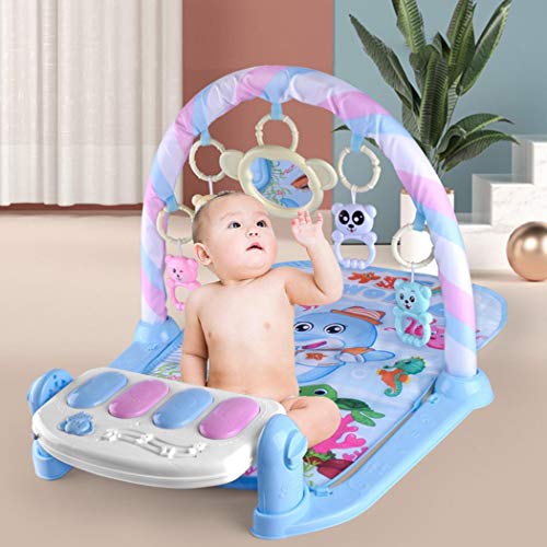 kaimu Infant Baby Music Game Early Education Puzzle Lighting Fitness Toys Jackets Blue