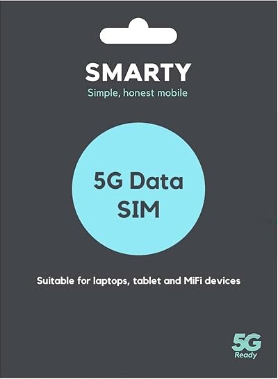 SMARTY Unlimited Data SIM 1 Month Plan No Contract EU Roaming