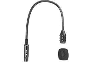 Cubilux XLR Gooseneck Microphone with Mute Button, 19 Inches Unidirectional Dynamic XLR Mic, Professional for Audio Mixer, Co