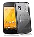 JKase Premium Quality LG Google Nexus 4 E960 DUOBLO TPU Hard Stand Case Cover - Retail Packaging - Grey