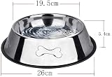 SUOXU Stainless Steel Dog Bowls with Non slip Base 1000 ml 35.2oz view 5
