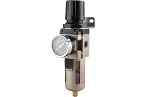 Baomain Air Souce Treatment Filter Regulator AW3000-03 Pneumatic w Pressure Gauge