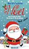Mon kit d'activités Noël : Coffret avec 12 crayons de couleur, 1 bloc de jeux et 1 bloc de coloria by