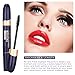 4D Silk Fiber Lash Mascara & Fiber 2-in-1 Set, 3D Effect, Advanced Waterproof Smudge-Proof Formula, Bolder Fuller Thicker Eyelashes, Long-Lasting Clump-free Hypoallergenic [Black]