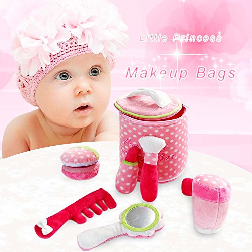 SHILOH Baby Fill and Spill Girl Pretend Play Make up Kit Mini Toiletry Bag Christmas Birthday Gift Pink